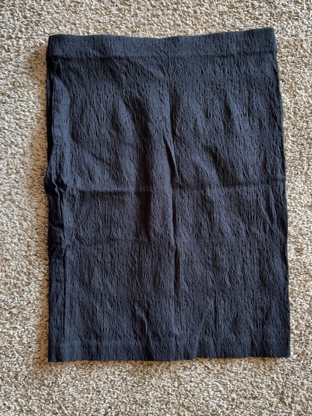 Cato Black Textured Pencil Skirt